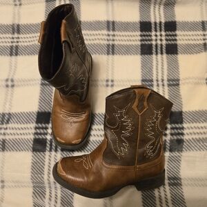 Brown Leather Western Cowboy Boots SIZE 12
